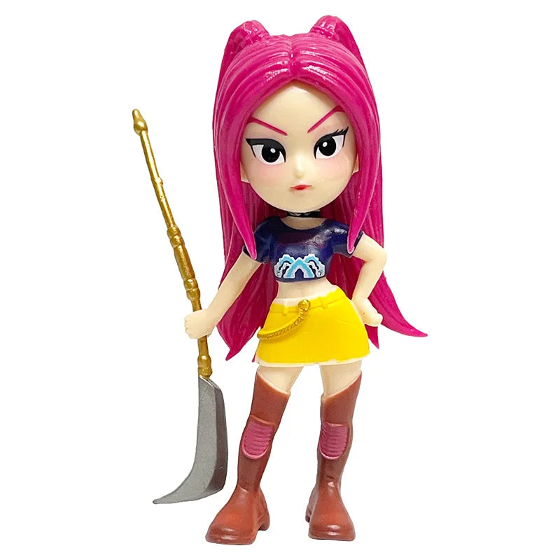 6PCS K-Pop Demon Hunters Figure Set – PVC Cartoon Gaming Desk Decoration, Collectible Model Toys for Kids