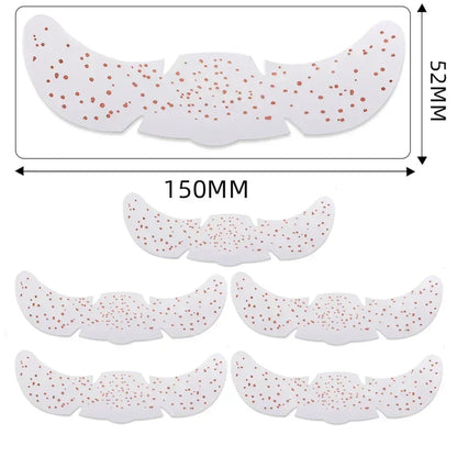 6pcs Hot Stamping Freckles Makeup Patches – Metallic Gold & Silver Temporary Tattoo Stickers for Face
