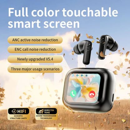 New Full Touch ANC Bluetooth 5.4 Earphones – HiFi Stereo Noise Cancelling Wireless In-Ear Earbuds with Mic & ENC