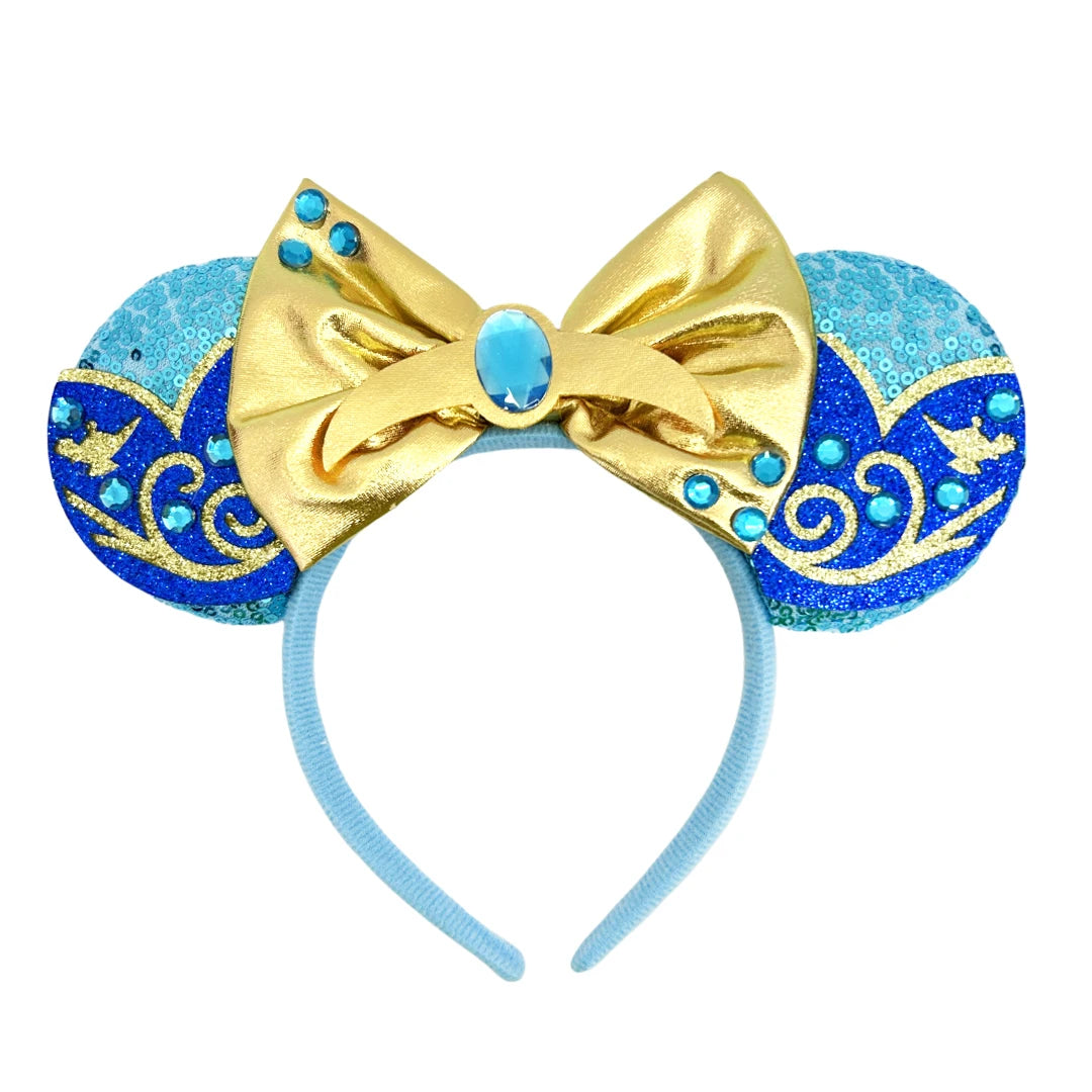 Mickey Mouse Ears Headband with Bow – Sequin Candy Cosplay Costume Party Accessory for Girls & Women, Christmas Gift