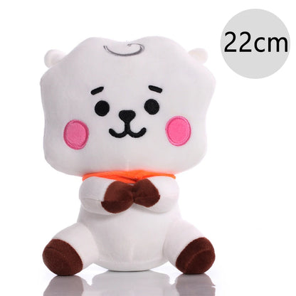 BT21 Cartoon Plush Toy Pendant - Shooky, Mang, Cooky & Tata Keychain, Phone Charm and Backpack Accessory Gift