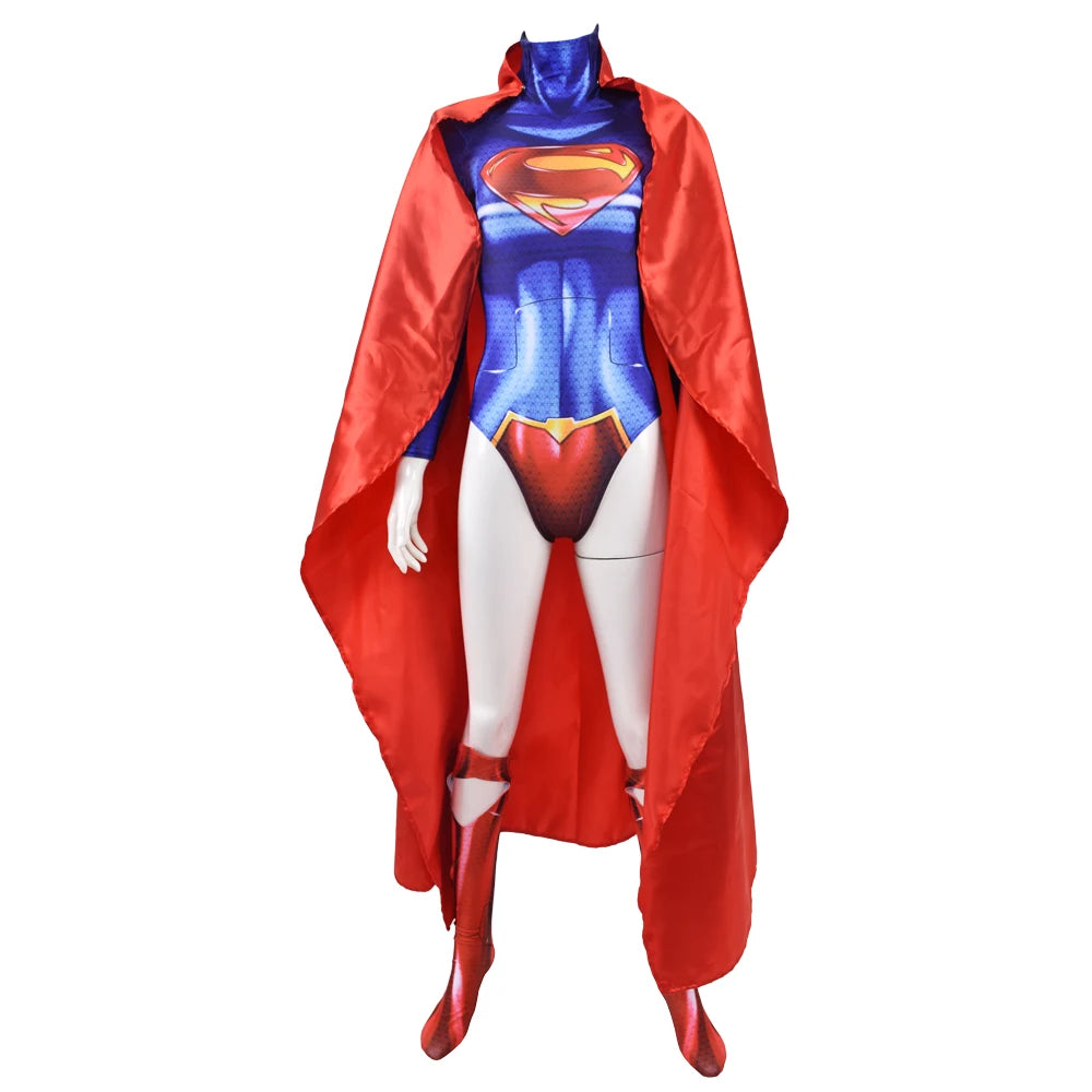 Adults Man of Steel Cosplay Costume – Superhero Zentai Bodysuit for Halloween and Party