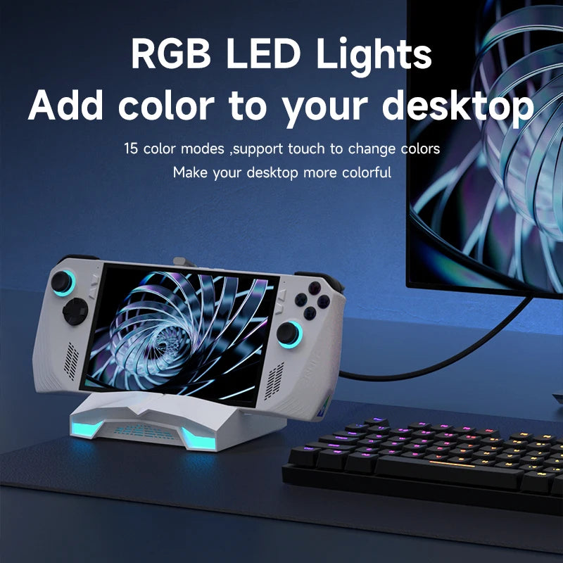 Hagibis 6-in-1 Universal Docking Station – 4K HDMI, 2.5G RJ45, 100W PD, RGB USB-C Hub for ROG Ally, Steam Deck & Switch OLED