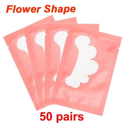 25/50/100 Pairs Hydrogel Eye Patches | Lint-Free Under Eyelash Pads for False Eyelash Application | LAUKISS Paper Stickers