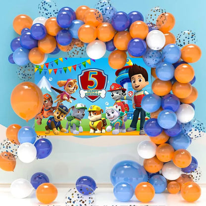 Paw Patrol Birthday Decorations Set – Custom Number Backdrop Banner & Photo Props for Party, Baby Shower & Photography Background