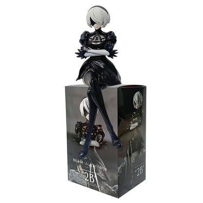Nier Automata 2B Yorha No.2 Type B Figure - 15cm SEGA Chokonose PVC Anime Collectible Model Toy