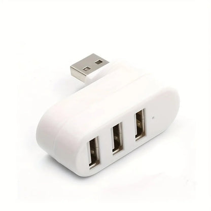 4-Port USB 3.0 Hub - Rotatable Multi-Port USB Data Transfer Expander for Laptop, MacBook & PC