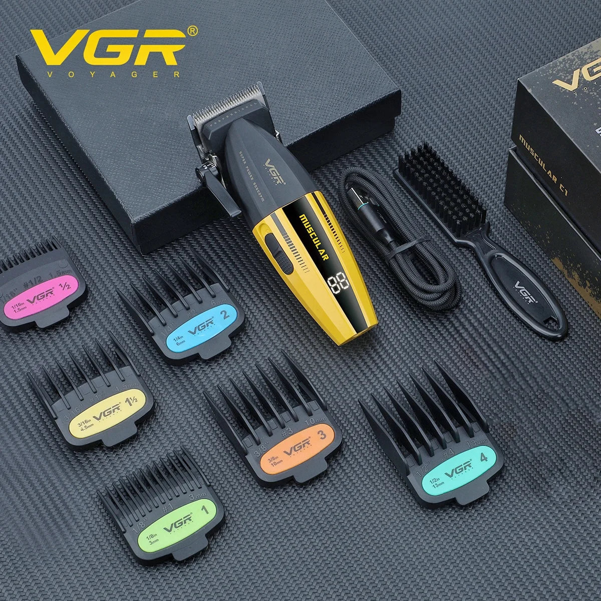 VGR Professional Hair Clippers & Trimmer – 9000 RPM Adjustable Hair Cutting Machine for Men V-285 V-003