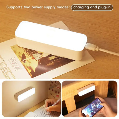 USB Rechargeable LED Desk Lamp - Touch-Control Stepless Dimming Magnetic Reading & Night Light for Bedroom and Study