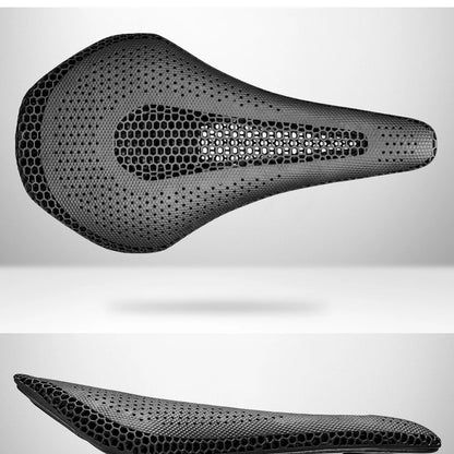 RYET Ultra Full Carbon 3D Printed Bike Saddle — 145mm Lightweight MTB Seat with High Modulus Carbon Fiber Base