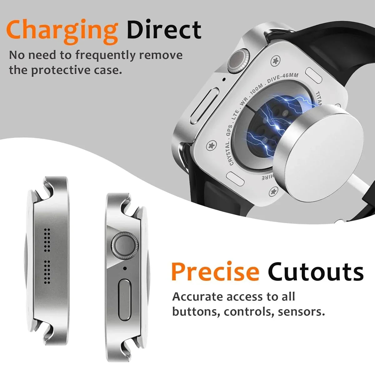 Waterproof Aluminum Alloy Case for Apple Watch Ultra 3/2 49mm – Full Coverage Metal Protective Cover for iWatch Series 11/10/9/8/7/SE3 45mm/44mm/46mm