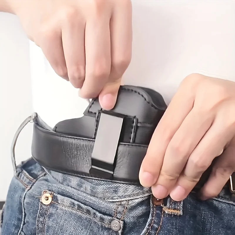 IWB Cowhide Concealed Gun Holster – Inner Belt for Glock 17/19/43, S&W M&P, P220/P226/P229, XD/XDS, Hunting