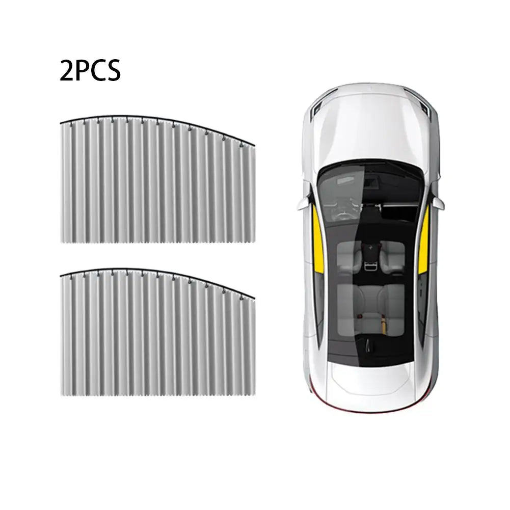 2PCS/4PCS Universal Foldable Car Sun Shade – UV Protection Front & Side Window Sunshade Covers, Pure Cloth Auto Car Accessories Kit
