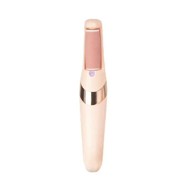 Rechargeable Electric Foot Grinder - USB Pedicure Tool With 2 Roller Heads For Dead Skin Removal