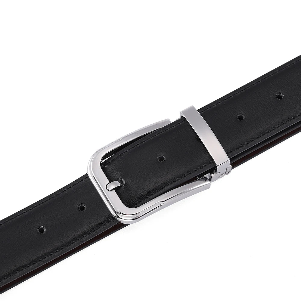 Men’s Pin Buckle Cowskin Leather Belt – High-Quality Designer Waist Strap, Luxury Fashion Accessory