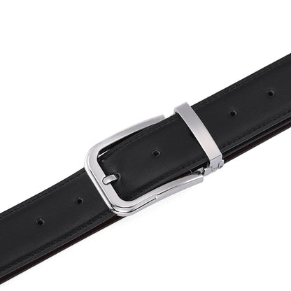 Men’s Pin Buckle Cowskin Leather Belt – High-Quality Designer Waist Strap, Luxury Fashion Accessory