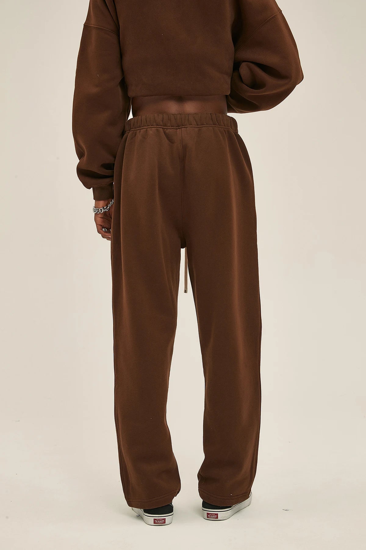 Straight-Lined Solid Color Cashmere Sweatpants – Soft Cozy Lounge Pants