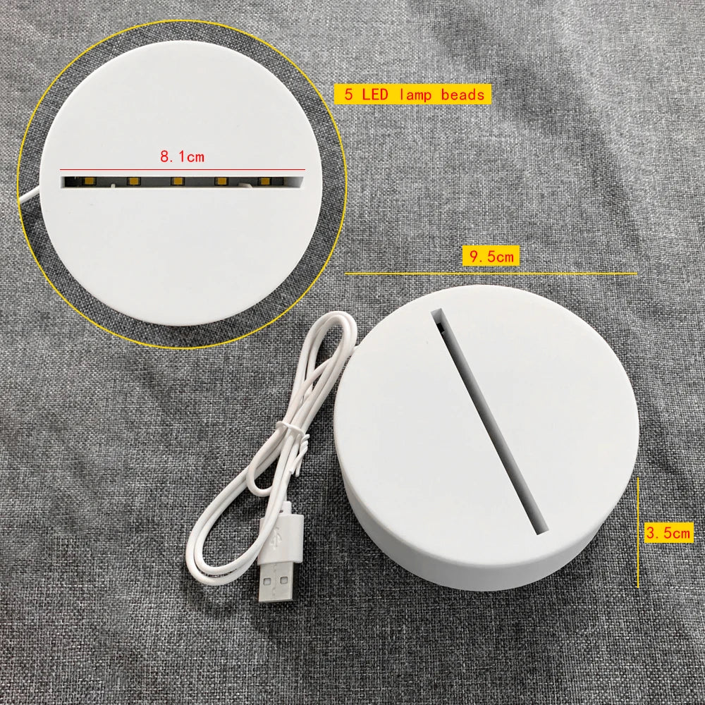 Creative LED Night Light with USB Message Board