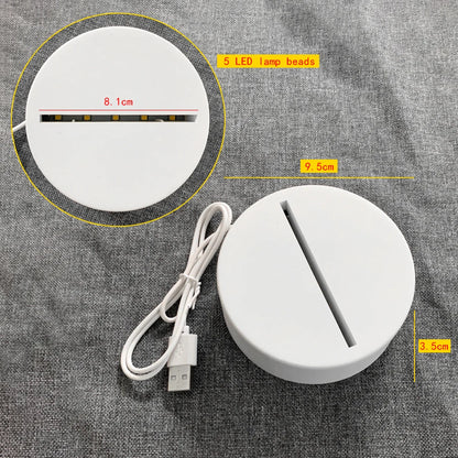 Creative LED Night Light with USB Message Board