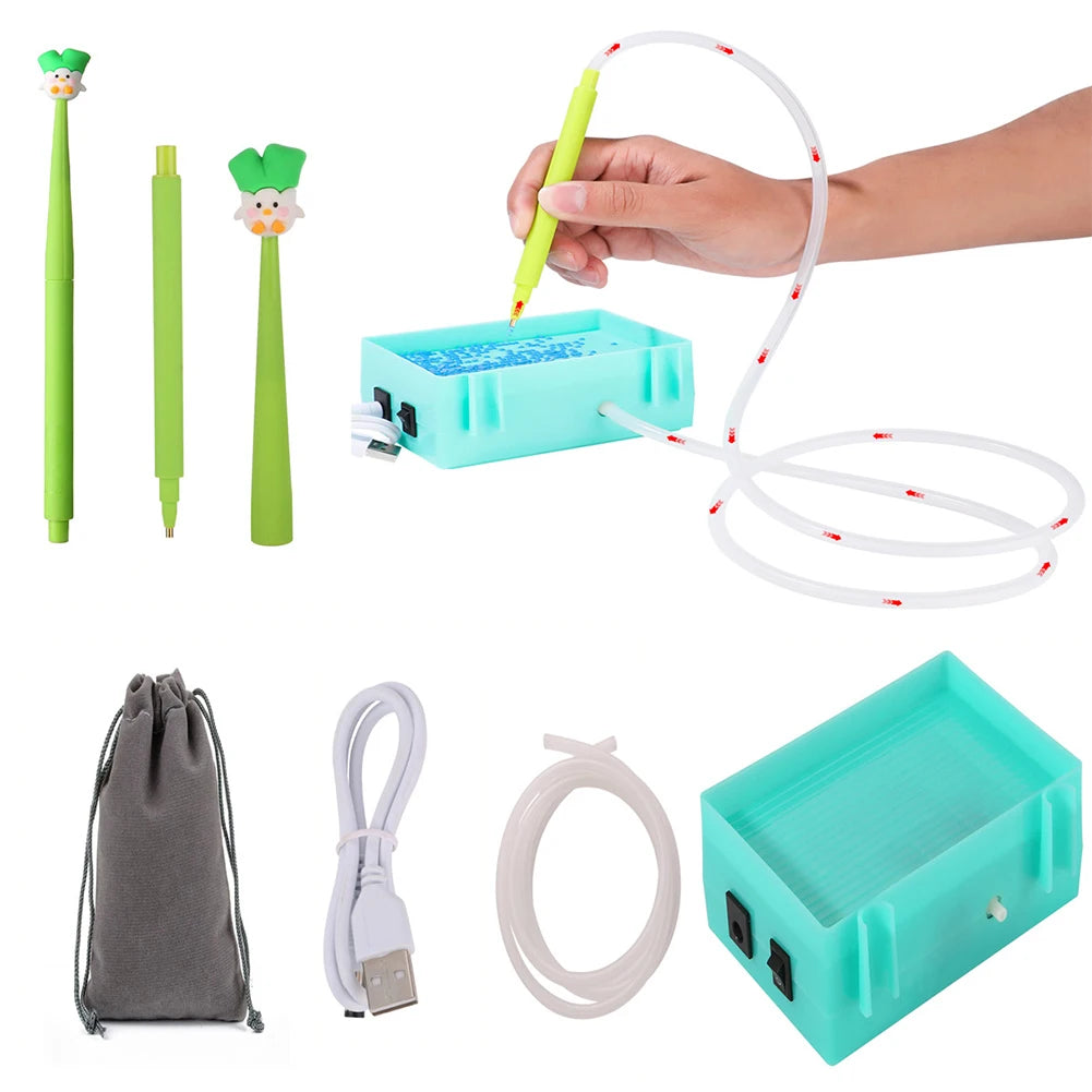 DIY Electric Diamond Painting Pen Set — Portable USB Vacuum Suction Kit