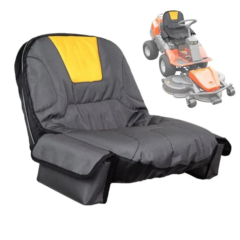 Heavy Duty 600D Oxford Waterproof Lawn Mower Seat Cover, Durable Universal Tractor Riding Seat Protector Cover