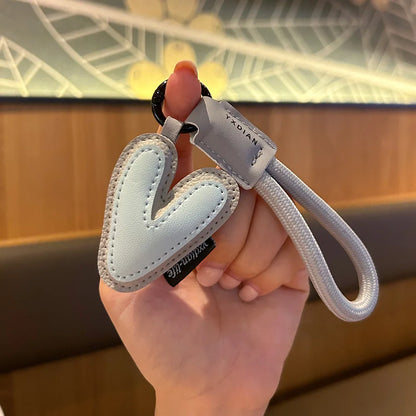 A-Z Leather Initial Keychain - Braided Wristband Pendant for Men & Women, Car, Bag & Phone Case Charm