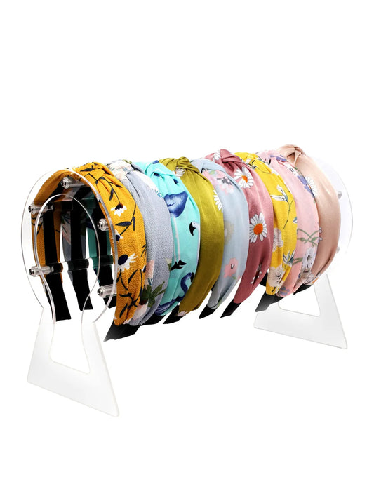 1pc Transparent Acrylic Hollow Hair Hoop Storage Rack: Elegant Box Packaging for Household Hair Accessory Organization