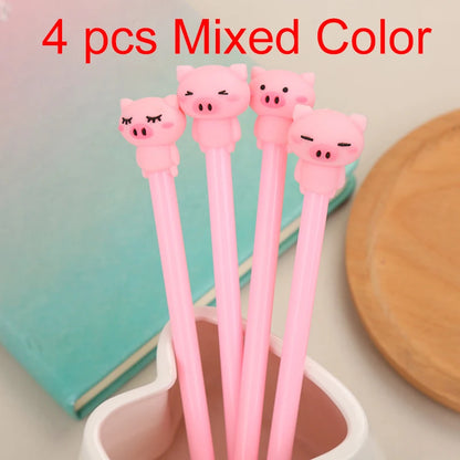 Cute Pink Pig Gel Pen – Kawaii Retractable Pen for School, Office, and Student Gifts
