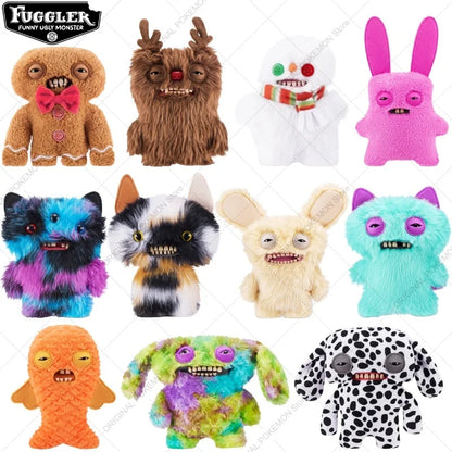 Original Fuggler Ugly Teeth Monsters Plush Toys – Butt Ugly Pets Snowman & Reindeer Dolls for Christmas & Kids Gifts