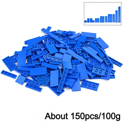 150-Piece DIY Building Blocks Set - Multicolor Flat Tile Construction Parts for Creative Educational Play and Crafts