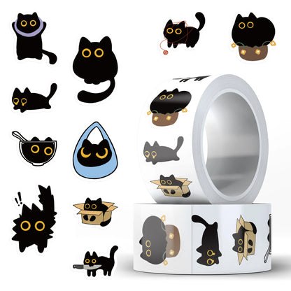 500pcs Cute Cat Stickers – DIY Graffiti, Envelope Seals, Stationery, Children’s Reward & Decorative Stickers