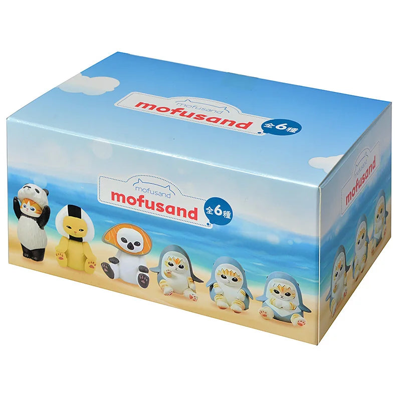 Mofusand Shark Cat Mini Figures - Cute Blind Box Animal Anime Ornaments for Kids and Collectible Gifts