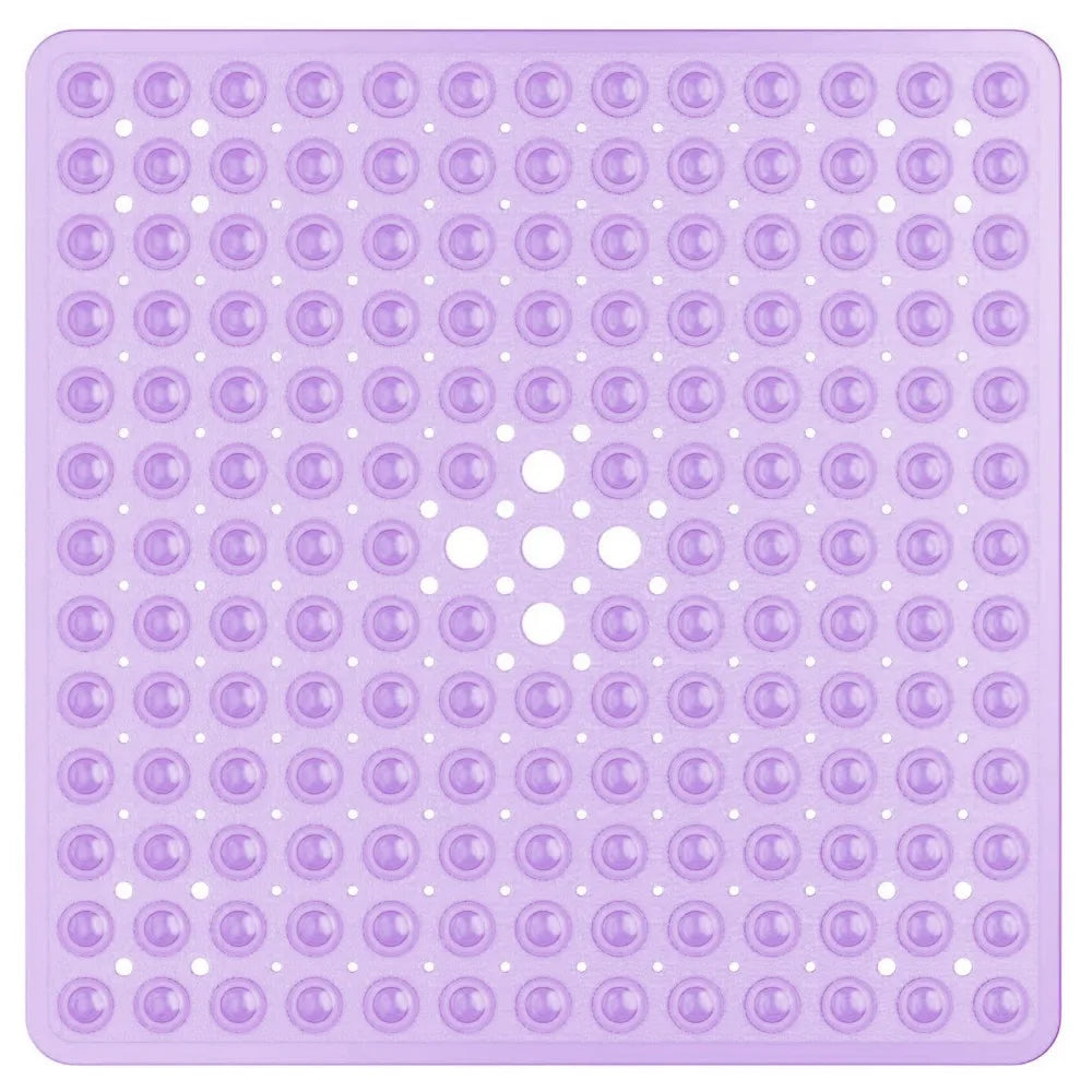 53×53cm Square PVC Shower Mat – Anti-Slip Bath Floor Pad with Suction Cups for Safety in Bathtub & Bathroom