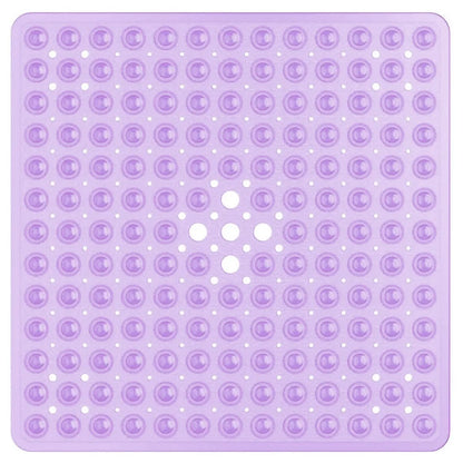 53×53cm Square PVC Shower Mat – Anti-Slip Bath Floor Pad with Suction Cups for Safety in Bathtub & Bathroom