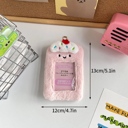 Cute Plush Photo Card Holder - Kpop Idol Bus Card Protector & Picture Album Case