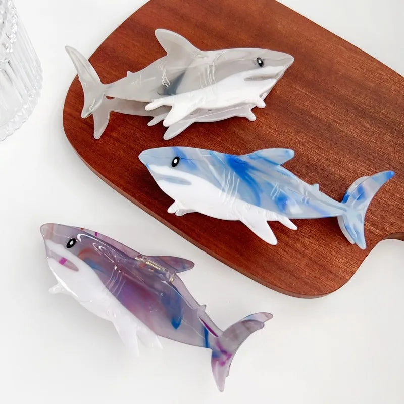 Ocean Beach Series Hair Claw | Hippocampus, Jellyfish & Dolphin Acetate Hair Clip for Women & Girls