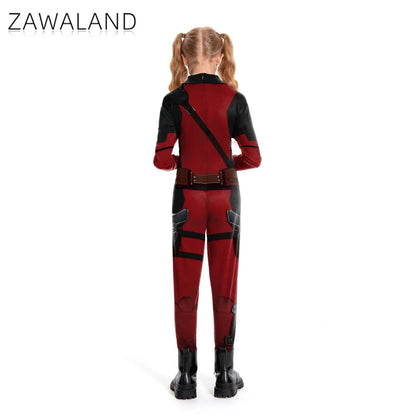 Wolverine Deadpool Cosplay Jumpsuit - Superhero Zentai Bodysuit for Kids & Adults, Halloween Party Costume