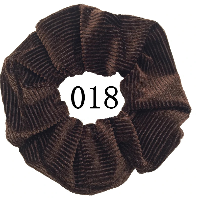 10/6/1Pcs Velvet Hair Scrunchies Set for Women – Solid Color Elastic Ponytail Hair Bands & Headband Accessories (Black Pack)