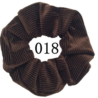 10/6/1Pcs Velvet Hair Scrunchies Set for Women – Solid Color Elastic Ponytail Hair Bands & Headband Accessories (Black Pack)