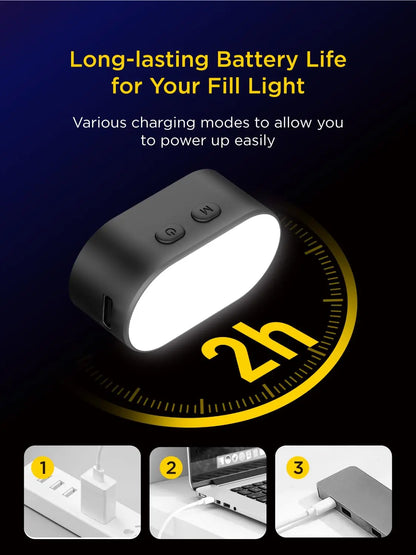 AOCHUAN RGB Magnetic LED Fill Light – Adjustable Brightness & Colors for Phone, Selfie, Live, & Video Photography