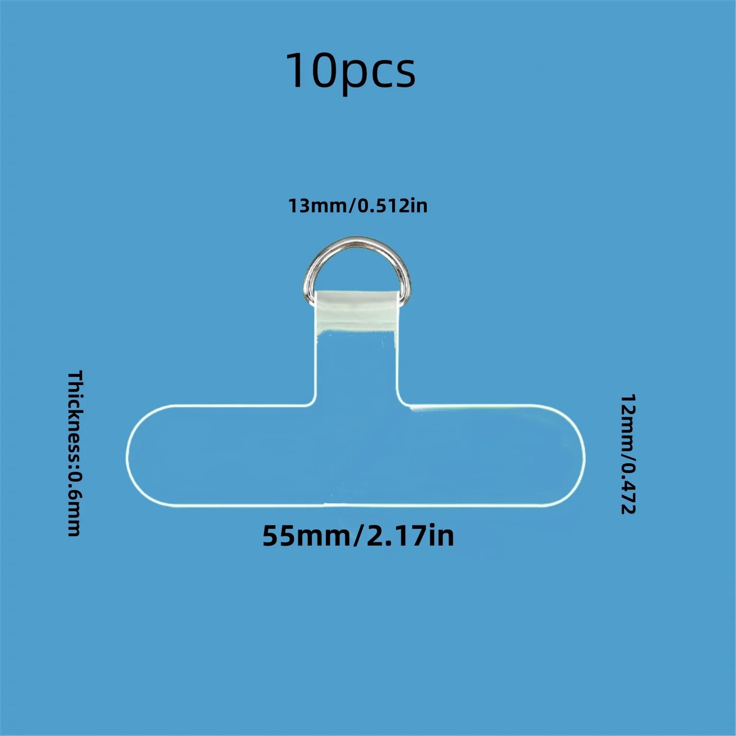 Transparent Phone Anti-Lost Lanyard Card – 1/3/5/10PCS TPU Universal Tether Tab with Loop Hole, Strap Patch & Cord Clip Gasket
