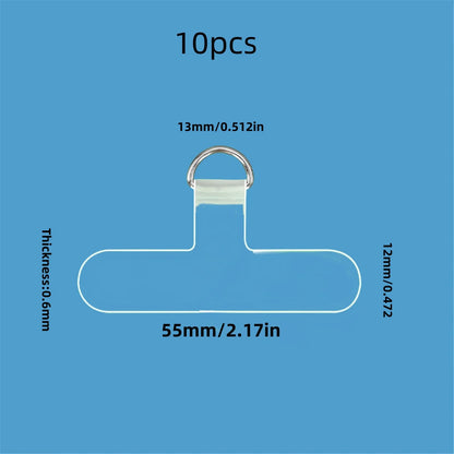 Transparent Phone Anti-Lost Lanyard Card – 1/3/5/10PCS TPU Universal Tether Tab with Loop Hole, Strap Patch & Cord Clip Gasket