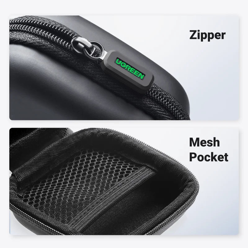 UGREEN Hard Earphone Case – Protective Headphone Bag for AirPods, EarPods, Sennheiser, Bluetooth Earphones