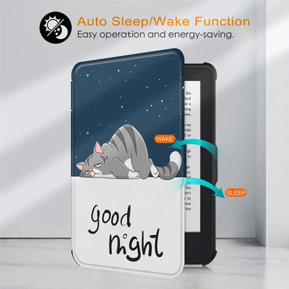 Kobo Clara BW/Clara Colour 2024 Case - 6 Inch Auto Wake Sleep PU Leather Cover, Soft Magnetic Ereader Hoesje N365 N367 Funda