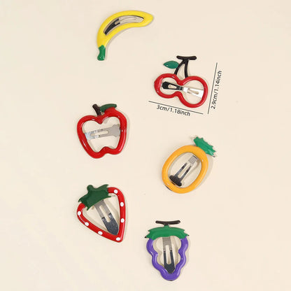 10-Piece Cute Fruit Hair Clip Set - Strawberry BB Hairpins for Girls, Colorful Everyday Styling Accessories for Children
