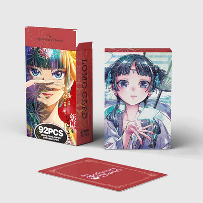 The Apothecary Diaries Anime Stickers & Photo Cards – 92-Piece Double-Sided Color Printed LOMO Collectible Card Set & Gift