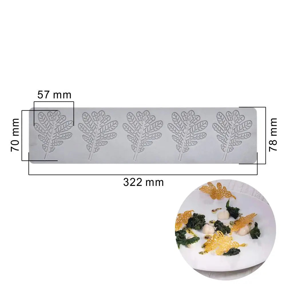 3D Cake Lace Silicone Mold — Leaves, Honeycomb & Butterfly Fondant Chocolate Stencil for Cake Decorating