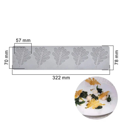 3D Cake Lace Silicone Mold — Leaves, Honeycomb & Butterfly Fondant Chocolate Stencil for Cake Decorating