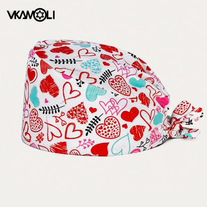 Unisex Ankara Cotton Nursing Hat - 100% Cotton Surgical Scrub Cap for Doctors, Nurses & Veterinary Medical Staff