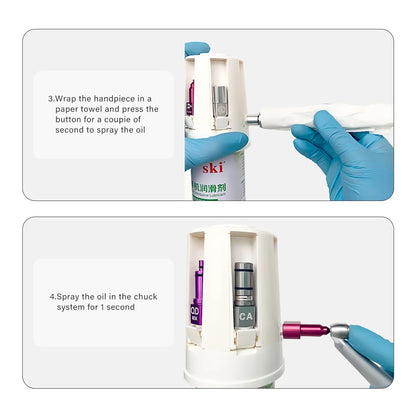 Dental Handpiece Cleaning Lubricant Spray – 300/550ml Oil for Handpiece Maintenance & Dentistry Lab Supply